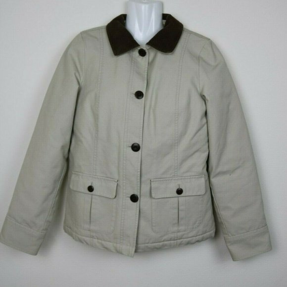 LL Bean Womens Coat Long Sleeve Cotton Pockets - Picture 2 of 5